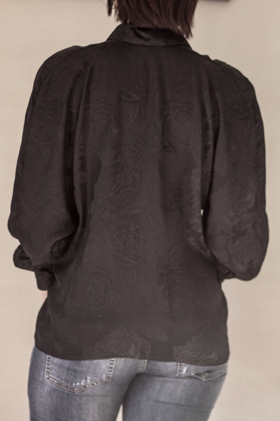 Camicia in seta nera
