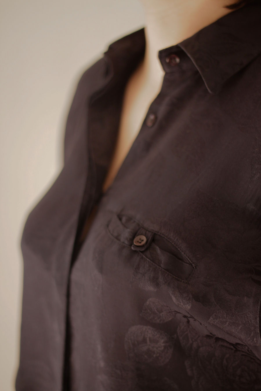 Camicia in seta nera