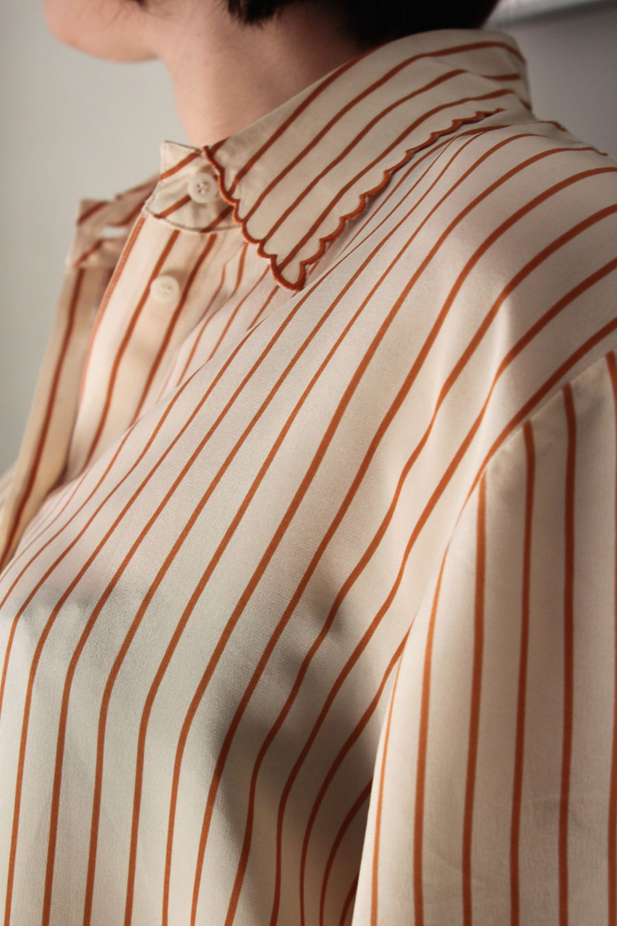 Silk shirt with stripes