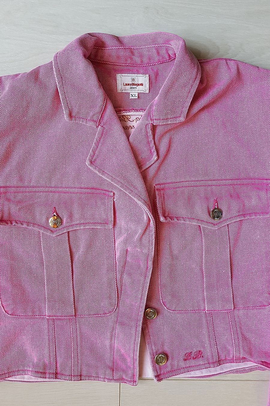 Giubbino corto in jeans rosa Laura Biagiotti Jeans