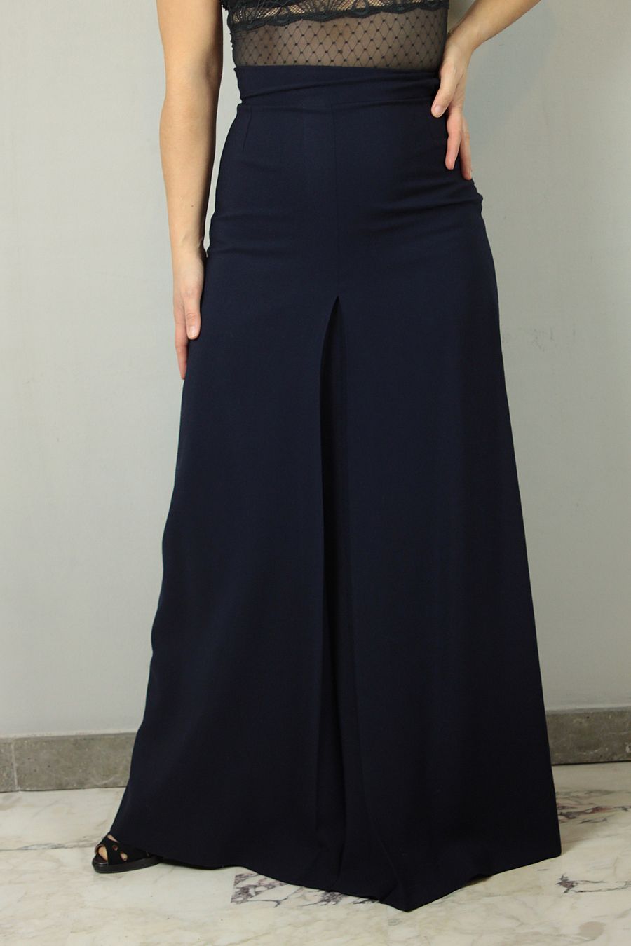 Blue long skirt